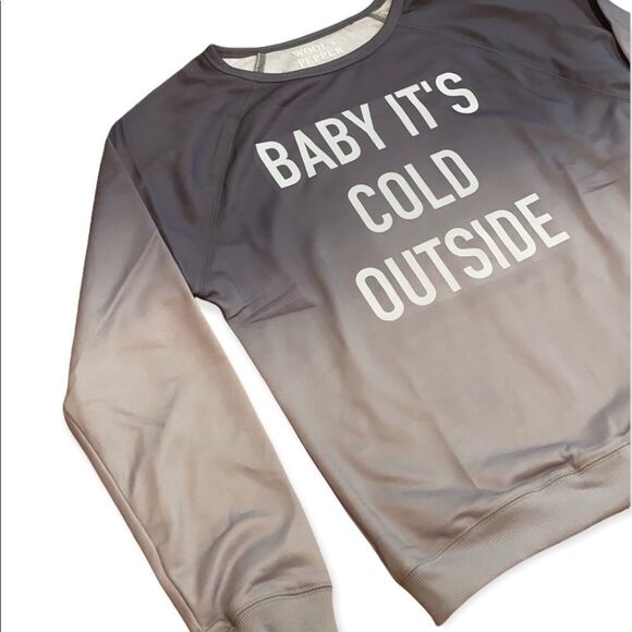 NWT Wool + Pepper Co. Baby Its Cold Outside Ombre Sweatshirt - Picture 2 of 4